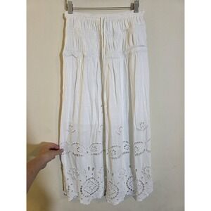 Future Collective Women's Size Small High Rise Eyelet Drop Waist A-Line Skirt